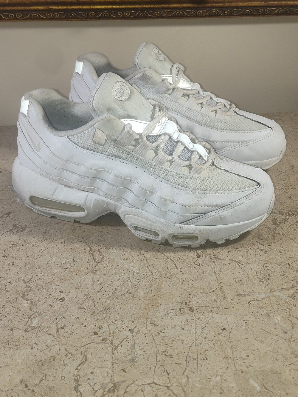 Nike Air Max 95 Big Bubble Kids White Light Gray Air Max Style Sneakers